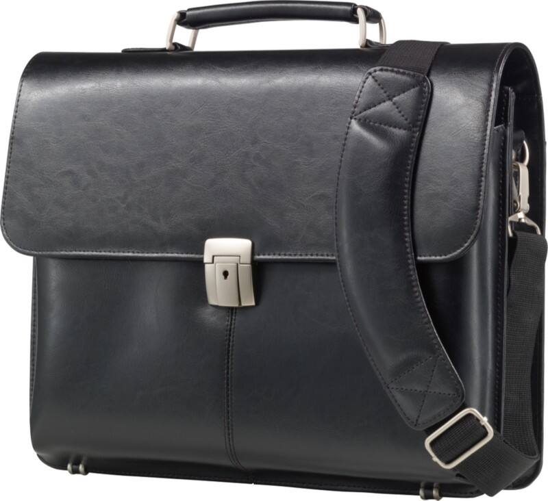 Alassio Aktentasche FAENZA 15 " Leder Schwarz 41 x 12 x 32,5 cm