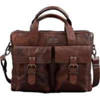 PRIDE AND SOUL Laptoptasche REAL ME 15 " Leder Schwarz 40 x 15 x 28 cm