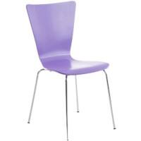 Besucherstuhl Aaron Holz, Chrom Violett
