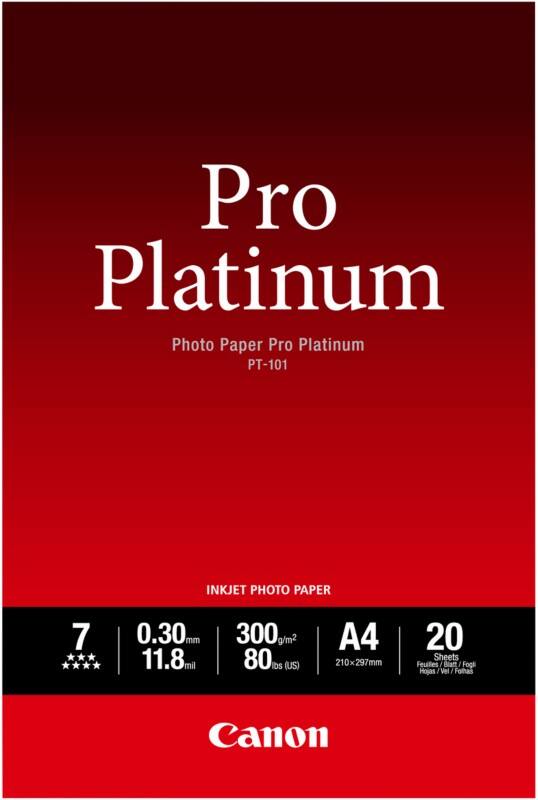 Canon Fotopapier PT-101 DIN A4 300 g/m² Weiß 20 Blatt