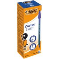 BIC Cristal Exact Kugelschreiber Blau Extra Fein 0.28 mm 20 Stück