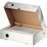 Leitz easyboxx Archiv-Klappschachteln 6134 700 Blatt A4 Weiß Karton 8 x 35 x 25 cm 25 Stück