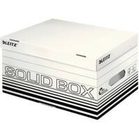 Leitz Solid Aufbewahrungsbox 6117 Mit Klappdeckel Größe S Weiß Karton 26,5 x 37 x 19,5 cm 10 Stück