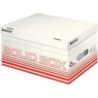 Leitz Solid Aufbewahrungsbox 6117 Mit Klappdeckel Größe S Hellrot Karton 26,5 x 37 x 19,5 cm 10 Stück