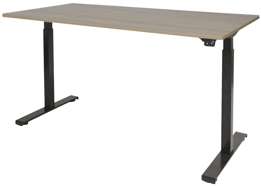 Schaffenburg Dextro Basic Elektrisch Höhenverstellbar Sitz-Stehschreibtisch Rechteckig Eiche T-Fuß 1.200 (B) x 800 (T) x 705 (H) mm Melamin