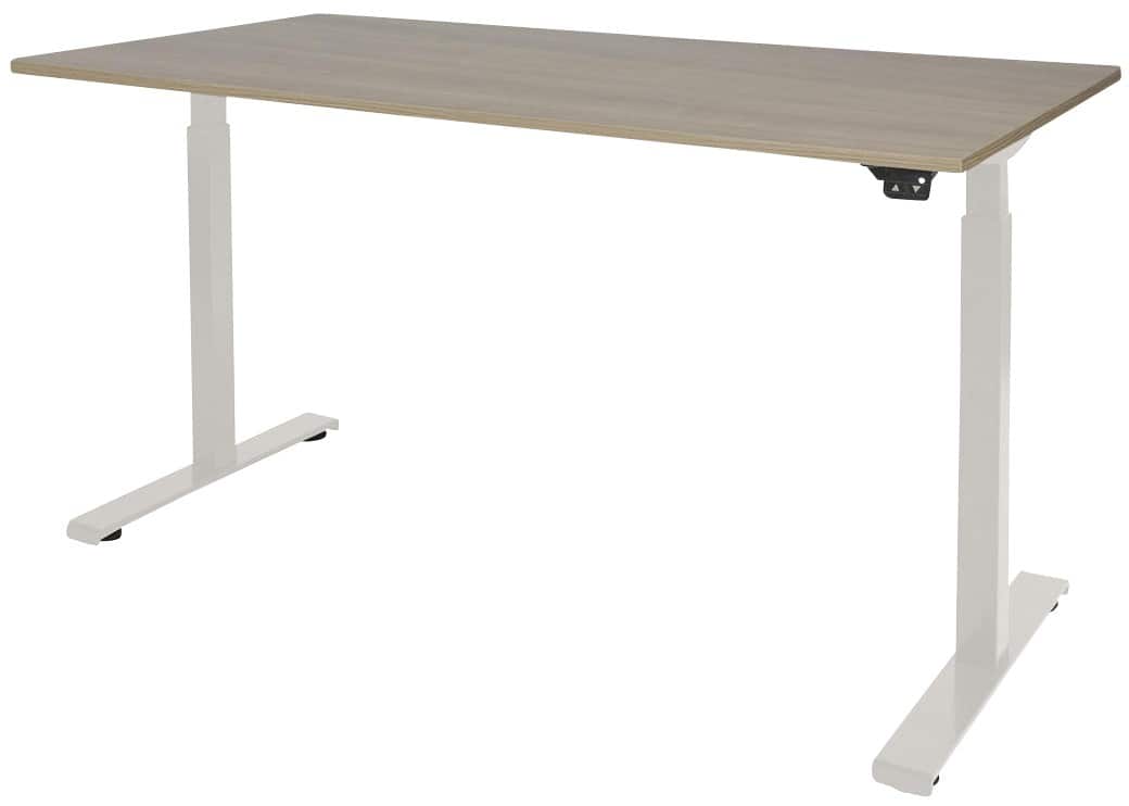 Schaffenburg Dextro Basic Elektrisch Höhenverstellbar Sitz-Stehschreibtisch Rechteckig Eiche T-Fuß 1.600 (B) x 800 (T) x 705 (H) mm Melamin