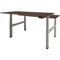 Schaffenburg Höhenverstellbar Sitz-Stehschreibtisch Rechteckig Eiche Holz Aluminium T-Fuß 1.200 x 800 x 645 mm