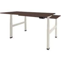 Schaffenburg Dextro Plus Duo Elektrisch Höhenverstellbar Sitz-Stehschreibtisch Rechteckig Eiche H-Fuß-Gestell 1.200 (B) x 800 (T) x 645 (H) mm Melamin