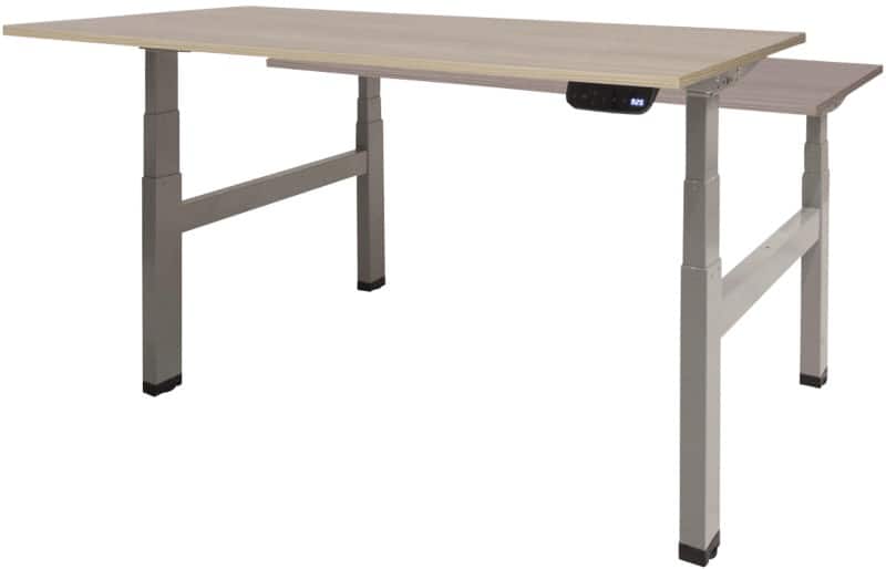 Schaffenburg Dextro Plus Duo Elektrisch Höhenverstellbar Sitz-Stehschreibtisch Rechteckig Eiche H-Fuß-Gestell 1.200 (B) x 800 (T) x 645 (H) mm Melamin