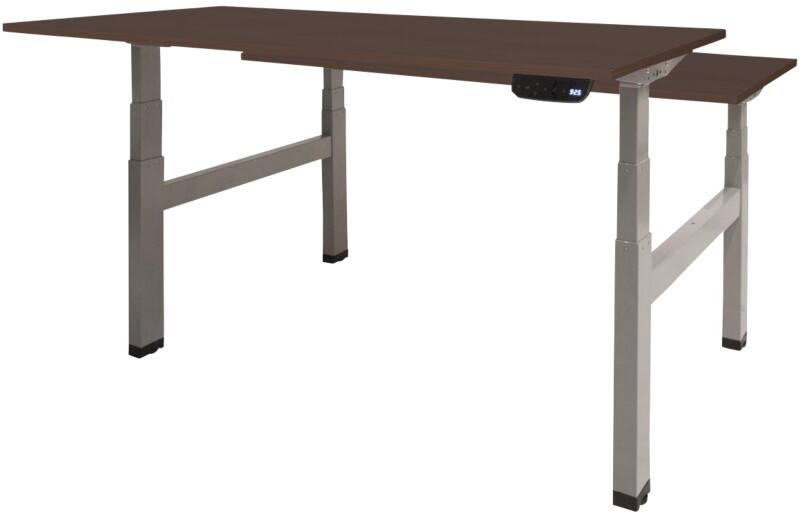 Schaffenburg Dextro Plus Duo Elektrisch Höhenverstellbar Sitz-Stehschreibtisch Rechteckig Eiche H-Fuß-Gestell 1.400 (B) x 800 (T) x 645 (H) mm Melamin