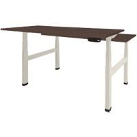 Schaffenburg Dextro Plus Duo Elektrisch Höhenverstellbar Sitz-Stehschreibtisch Rechteckig Eiche H-Fuß-Gestell 1.400 (B) x 800 (T) x 645 (H) mm Melamin