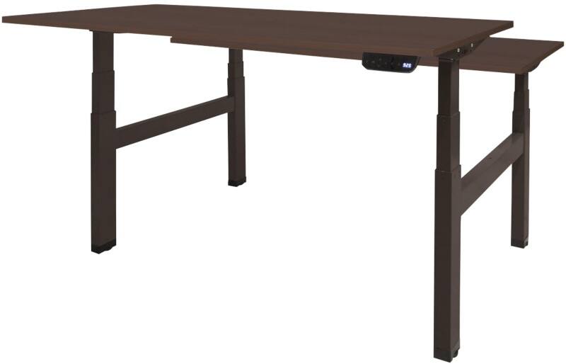 Schaffenburg Dextro Plus Duo Elektrisch Höhenverstellbar Sitz-Stehschreibtisch Rechteckig Eiche H-Fuß-Gestell 1.400 (B) x 800 (T) x 645 (H) mm Melamin