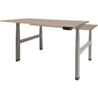 Schaffenburg Höhenverstellbar Sitz-Stehschreibtisch Rechteckig Kirsche Holz Aluminium T-Fuß 1.600 x 800 x 645 mm