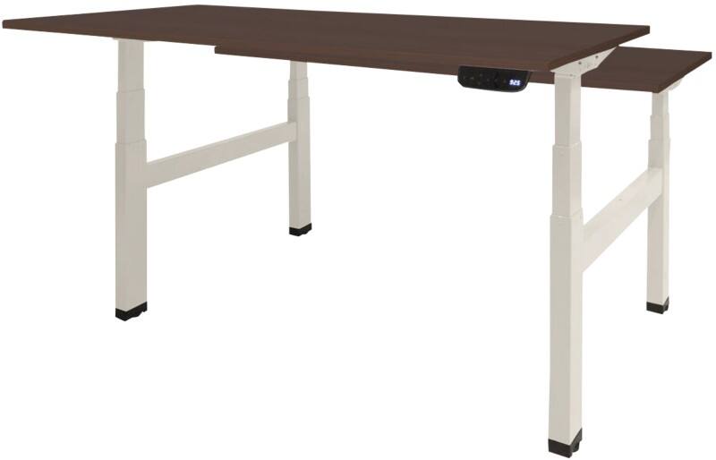 Schaffenburg Dextro Plus Duo Elektrisch Höhenverstellbar Sitz-Stehschreibtisch Rechteckig Eiche H-Fuß-Gestell 1.600 (B) x 800 (T) x 645 (H) mm Melamin
