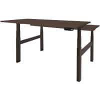 Schaffenburg Höhenverstellbar Sitz-Stehschreibtisch Rechteckig Eiche Holz Schwarz T-Fuß 1.600 x 800 x 645 mm