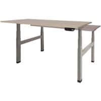 Schaffenburg Höhenverstellbar Sitz-Stehschreibtisch Rechteckig Eiche Holz Aluminium T-Fuß 1.600 x 800 x 645 mm