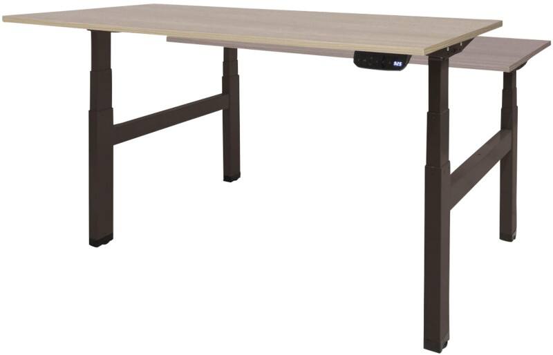 Schaffenburg Dextro Plus Duo Elektrisch Höhenverstellbar Sitz-Stehschreibtisch Rechteckig Eiche H-Fuß-Gestell 1.600 (B) x 800 (T) x 645 (H) mm Melamin