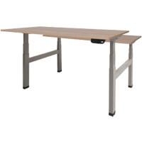 Schaffenburg Höhenverstellbar Sitz-Stehschreibtisch Rechteckig Kirsche Holz Aluminium T-Fuß 1.800 x 800 x 645 mm