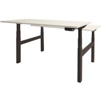 Schaffenburg Dextro Plus Duo Elektrisch Höhenverstellbar Sitz-Stehschreibtisch Rechteckig Weiß H-Fuß-Gestell 1.800 (B) x 800 (T) x 645 (H) mm Melamin