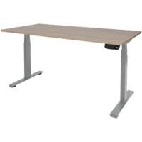 Schaffenburg Höhenverstellbar Sitz-Stehschreibtisch Rechteckig Kirsche Holz Aluminium T-Fuß 1.200 x 800 x 645 mm