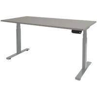 Schaffenburg Höhenverstellbar Sitz-Stehschreibtisch Rechteckig Holz Aluminium T-Fuß 1.600 x 800 x 645 mm