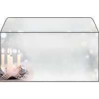 Sigel Briefumschläge DL 90 g/m² Grau, Silber 50 Stück