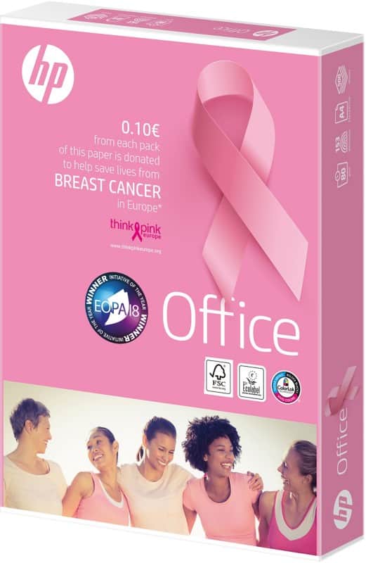 HP Office Pinkream DIN A4 Druckerpapier 80 g/m² Glatt Weiß 153 CIE 500 Blatt