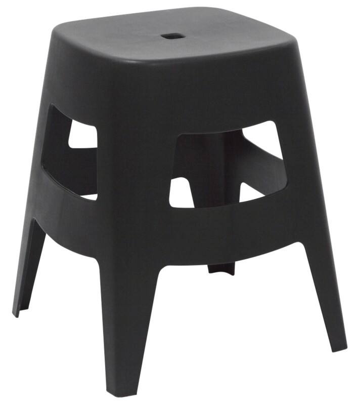 meet powered by PAPERFLOW Hocker Kunststoff Schwarz  5 Stück