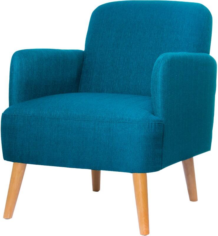 meet powered by PAPERFLOW Besucherstuhl Stoff Feste Armlehne Blau Brooks