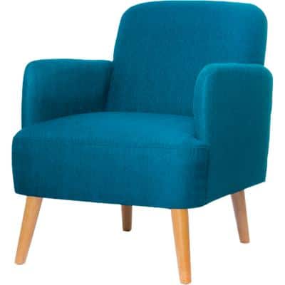 Paperflow Besucher Sessel mit Armlehnen Brooks Blue, Buche