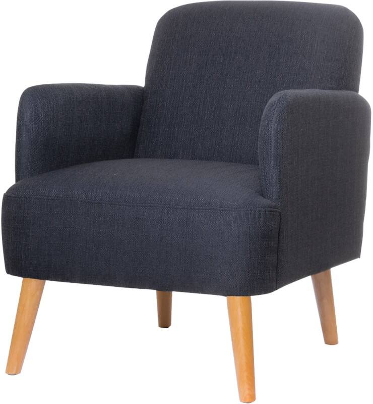 meet powered by PAPERFLOW Besucherstuhl Stoff Feste Armlehne Anthrazit Brooks