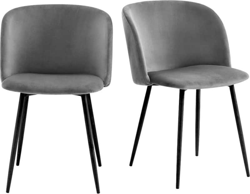 meet powered by PAPERFLOW Besucherstuhl Stoff Ohne Armlehnen Grau Must  2 Stück