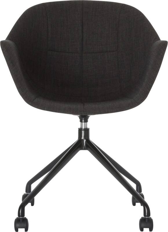 meet powered by PAPERFLOW Besucherstuhl Stoff Feste Armlehne Schwarz GANT 620 x 575 x 850 mm 2 Stück