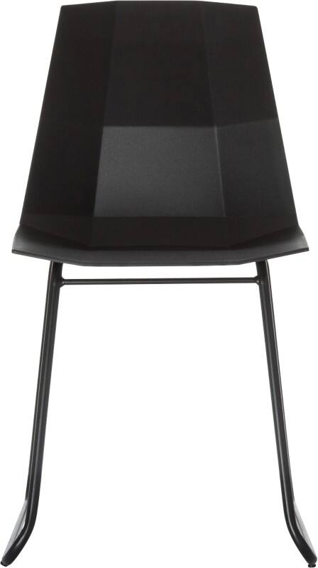 meet powered by PAPERFLOW Besucherstuhl Kunststoff Ohne Armlehnen Schwarz CUBE  2 Stück