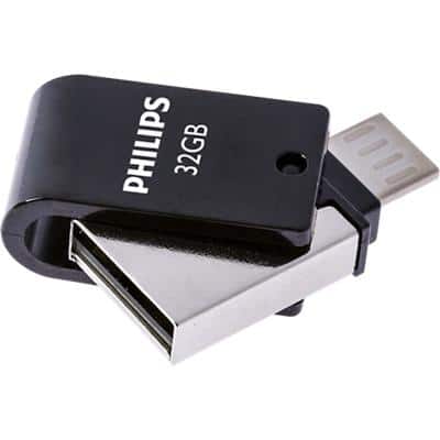 Philips USB 2.0-USB-Stick 2-in-1 32 GB Silber