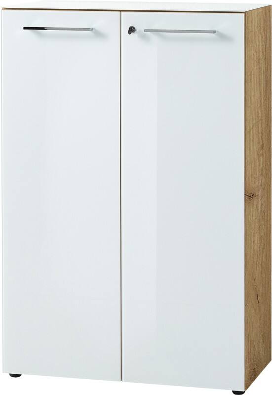 GERMANIA Aktenschrank 800 (B) x 370 (T) x 1.200 (H) mm Glas, Spanplatte