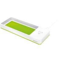 Leitz WOW Schreibtisch-Organizer Duo Colour mit Qi Induktionsladegerät Weiß, Grün 26,6 x 10,1 x 2,8 cm