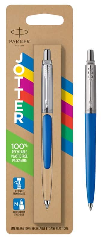Parker Jotter Kugelschreiber Blau Mittel 0.5 mm Nachfüllbar