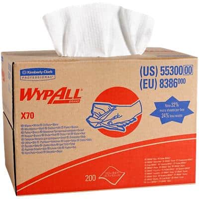 WYPALL Reinigungstücher X70 1-lagig Weiß 200 Blatt