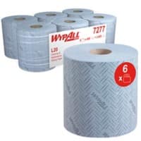 WYPALL Wischtuchrolle L20 2-lagig Zentralentnahme Blau 6 Rollen à 400 Blatt