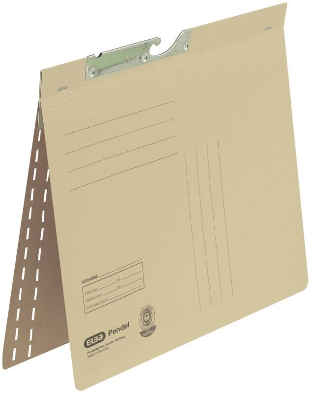 ELBA Vertikale Hängemappen DIN A4 V-Boden Creme Blauer Engel UZ56 (Recyclingkarton Schreibwaren)