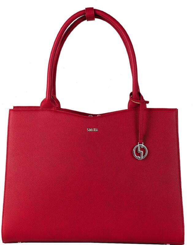 SOCHA Damen Laptoptasche Cherry Red Midi 13.3 " Kunstleder Rot 36 x 12 x 29 cm