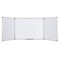 Bi-Office Faltbares Whiteboard Stahl Magnetisch 90 x 60 cm