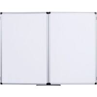 Bi-Office Klappbares Whiteboard Wandmontiert Magnetisch Keramik Beidseitig 90 (B) x 60 (H) cm
