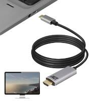 Act AC7015 1 x USB C Stecker auf 1 x HDMI Stecker Anschlusskabel 1,8 m Grau