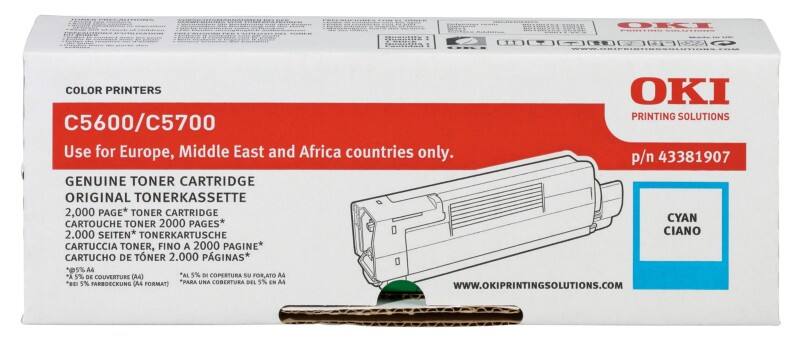 OKI 43381907 Original Tonerkartusche Cyan
