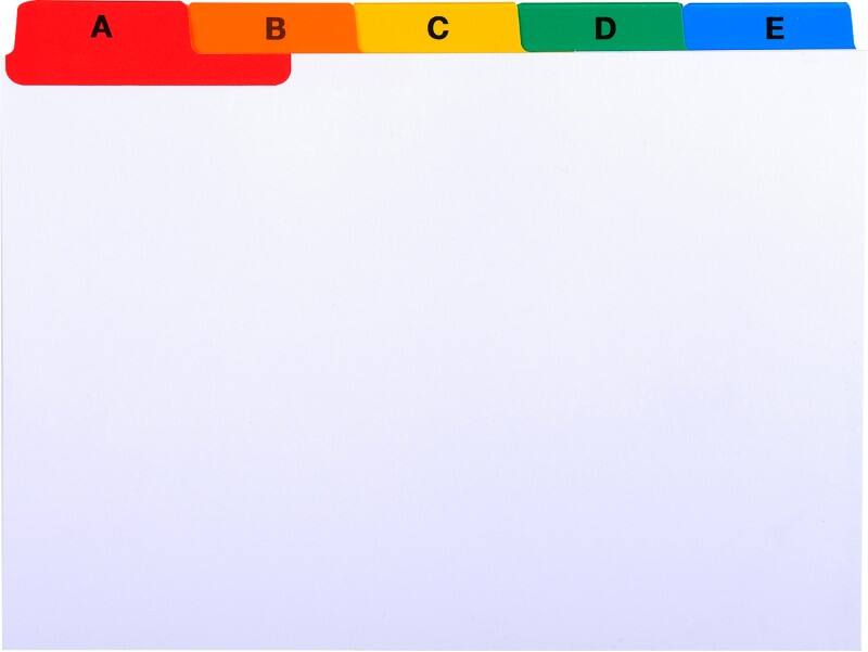 Exacompta Register 13997E DIN A6 25-teilig Nicht perforiert Karton A - Z 10 Stück