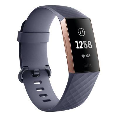 Fitbit Aktivitäts-Tracker Charge 3 Rosé Gold, Blaugrau