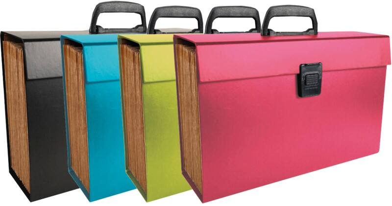 Exacompta Fächermappe 58420E DIN A4 Farbig Sortiert Vinylbeschichtetes Papier 38,5 x 25 cm 4 Stück