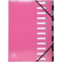 Exacompta Ordnungsmappe 53928E DIN A4 Pink Vinylbeschichtetes Papier 24,5 x 32 cm 6 Stück